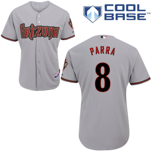 Gerardo Parra #8 Youth Baseball Jersey-Arizona Diamondbacks Authentic Road Gray Cool Base MLB Jersey